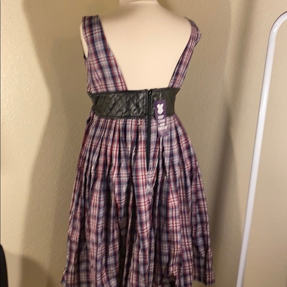 Blue plaid midi jumper - Picture 2 of 2